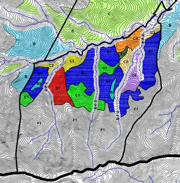 Geological-geotechnical hillside zoning map for urban development planning in Colombia